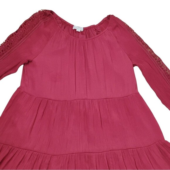 Indigo Rose 1X Mid-Length Plus Size Curvy Comfortable Long Sleeved Dress - Picture 8 of 16